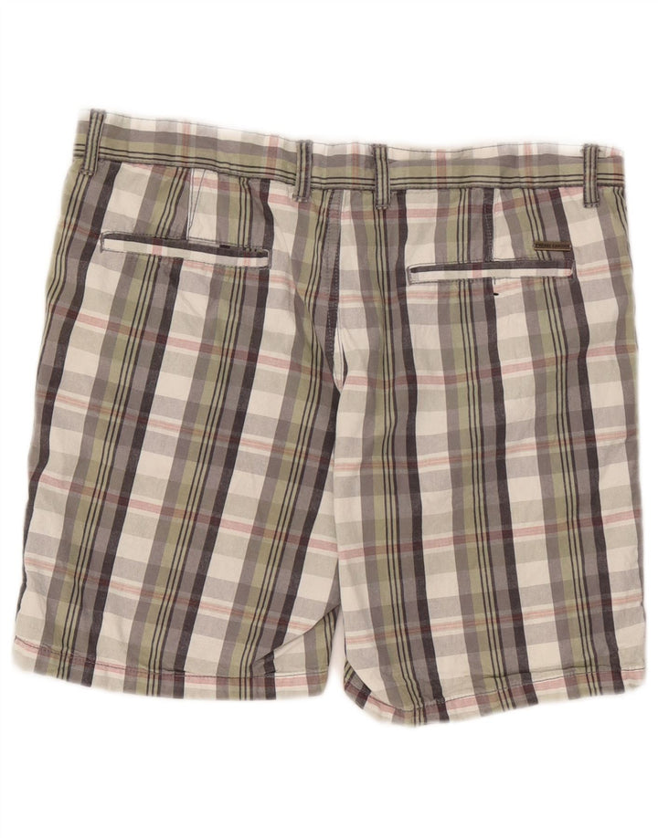 Pierre Cardin muške kratke chino hlače standardnog kroja W34, veliki šareni karo