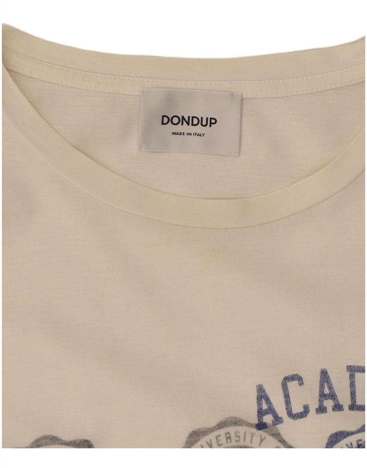 Dondup muška grafička majica srednje bijele boje