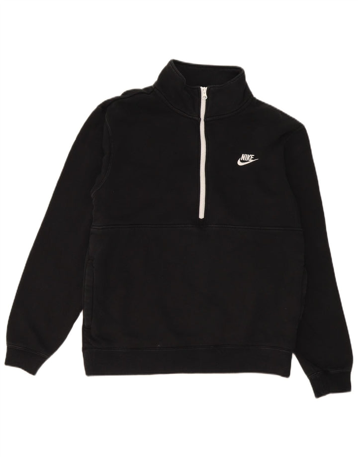 Nike muška majica s izrezom i srednjim crnim pamukom