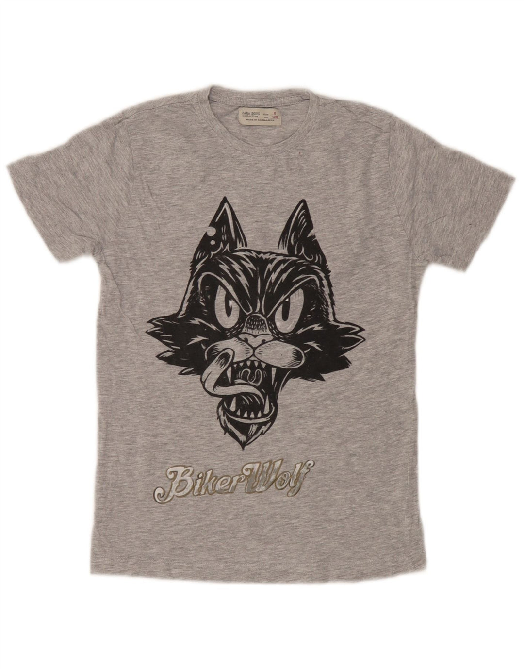Majica kratkih rukava Zara Boys Graphic T-Shirt 7-8 Years Grey