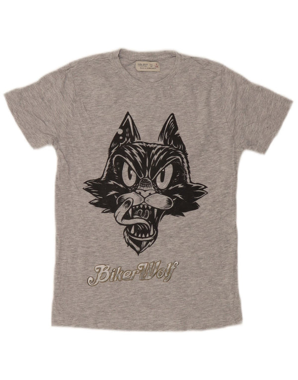 Majica kratkih rukava Zara Boys Graphic T-Shirt 7-8 Years Grey