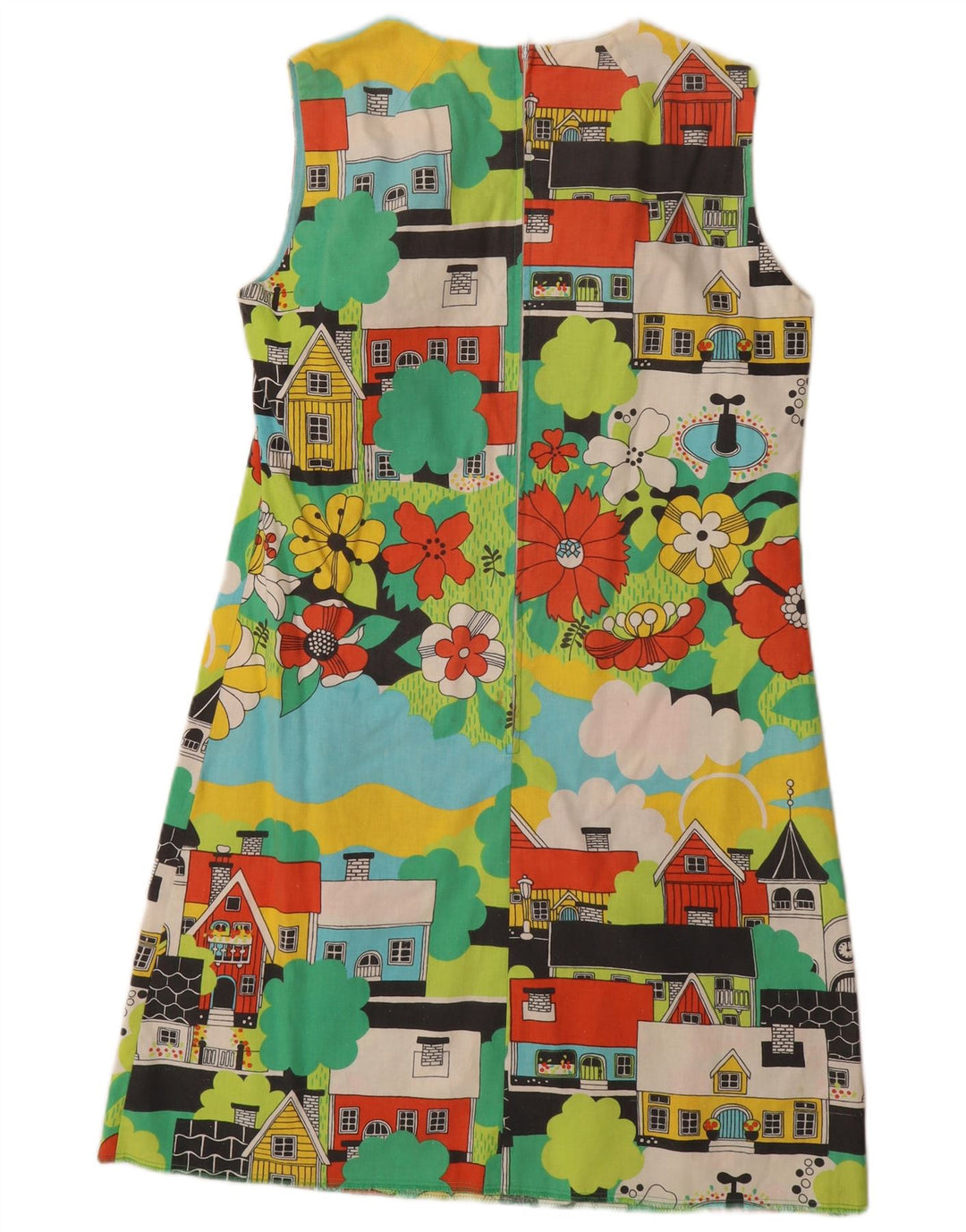 VINTAGE ženska osnovna haljina IT 42 Srednje raznobojna cvjetna novost