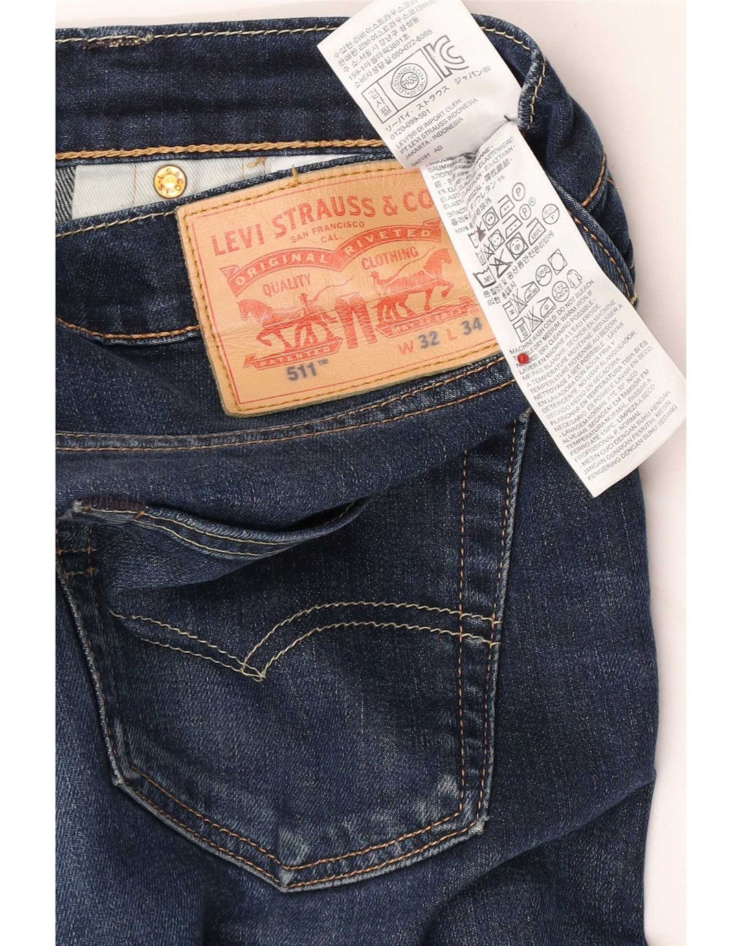 Levi's muške 511 uske traperice W32 L34 tamnoplavi pamuk