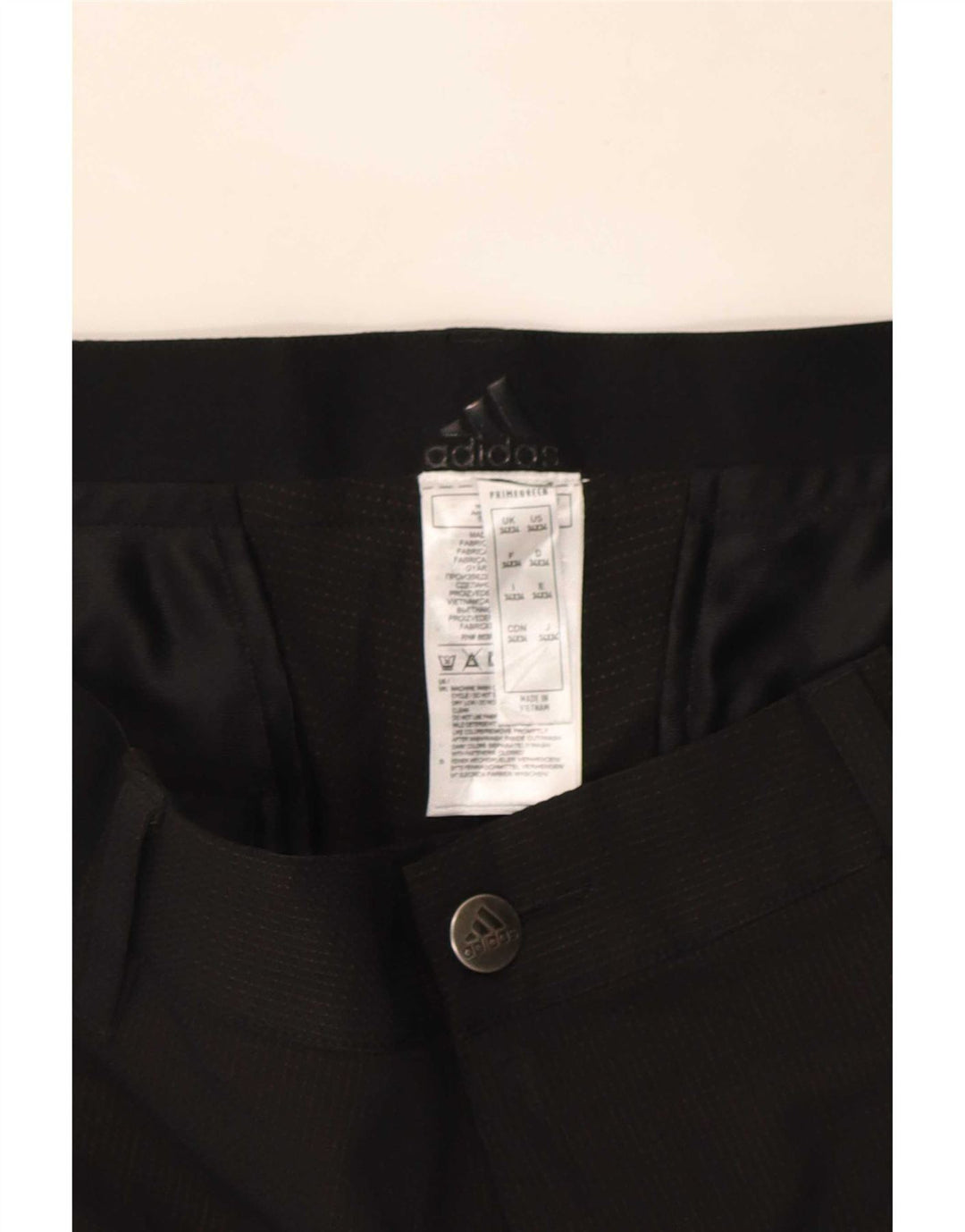Adidas muške uske chino hlače W34 L29 crni poliester