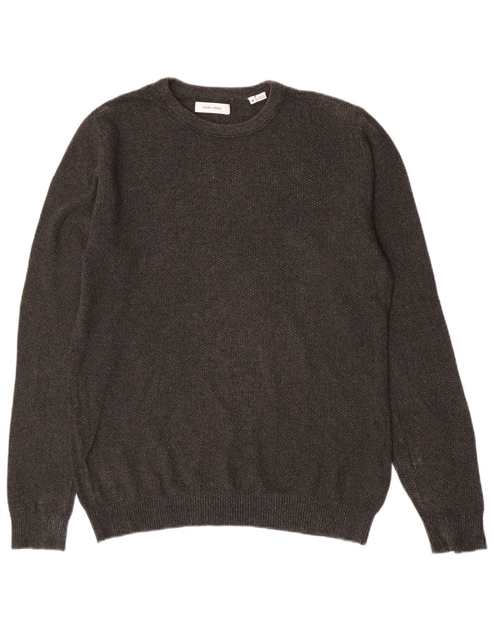 Jack & Jones muški džemper s okruglim izrezom Srednje zeleni pamuk