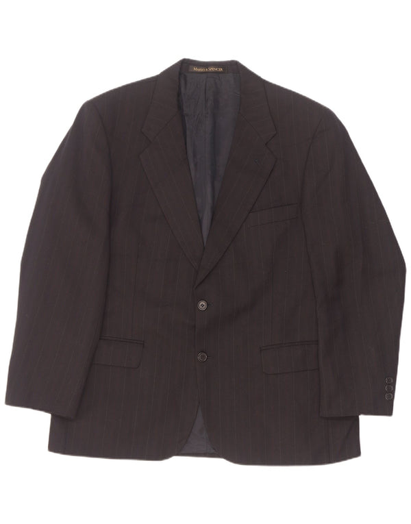 Marks & Spencer muška jakna sa 2 gumba EU 52/54 4XL crna prugasta