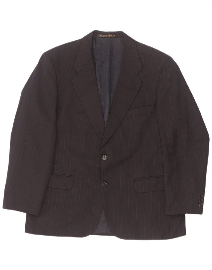 Marks & Spencer muška jakna sa 2 gumba EU 52/54 4XL crna prugasta