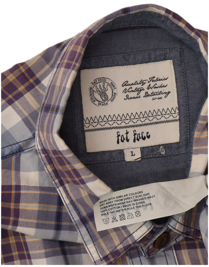 Fat Face muška košulja veliki plavi karirani pamuk