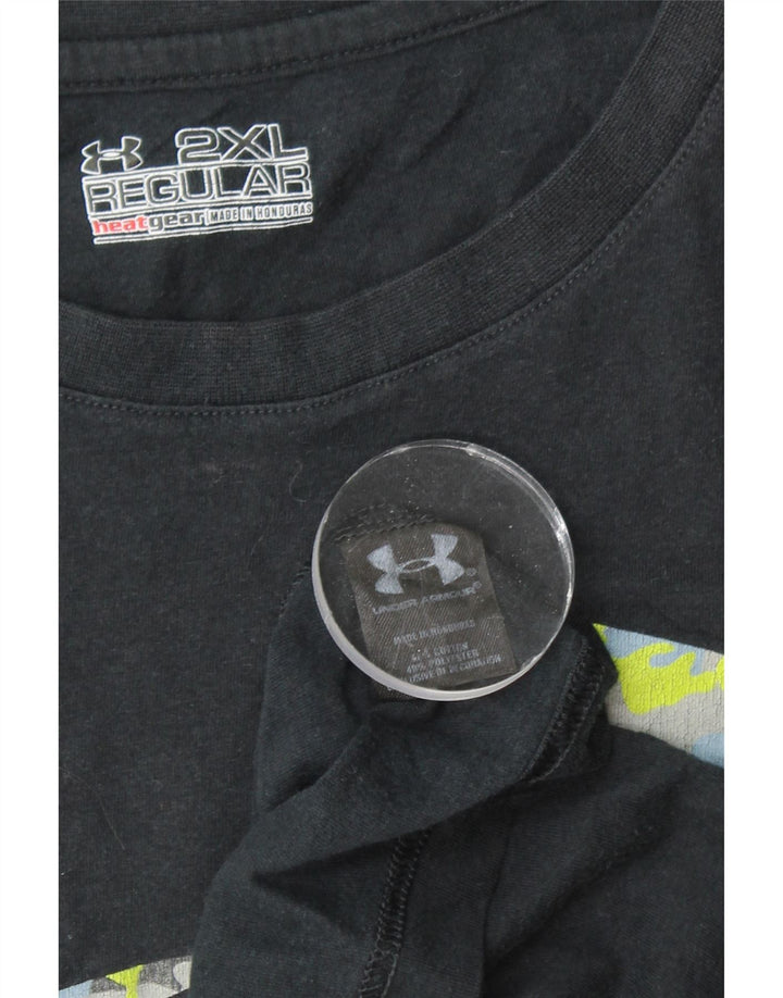 UNDER ARMOUR Muška majica kratkih rukava Heat Gear Regular Fit Graphic Top 2XL crna