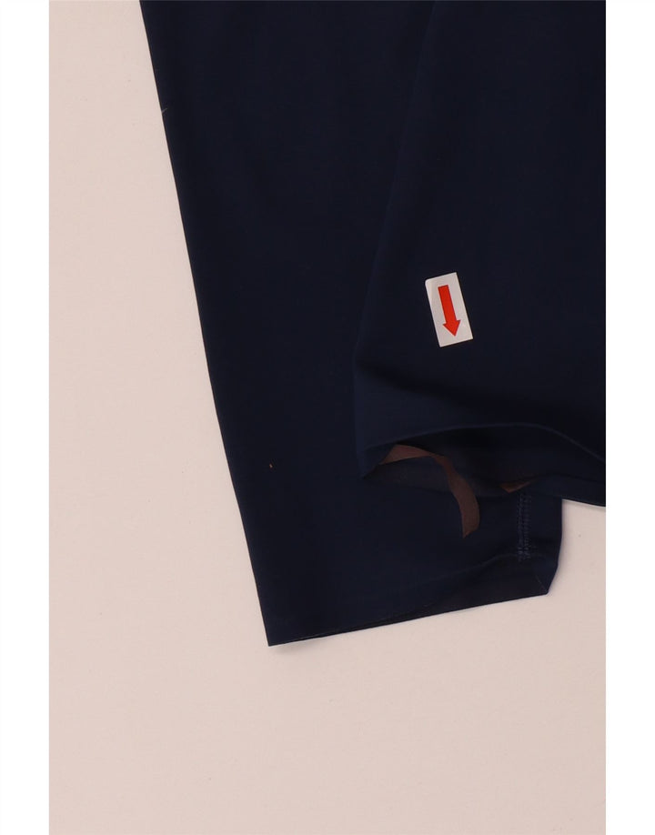 NIKE Ženske Dri Fit Leggings UK 10 Male tamnoplave poliesterske