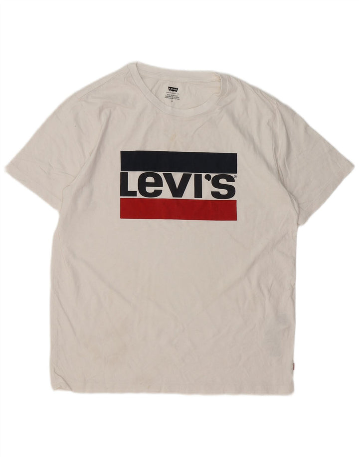 Levi's muška majica kratkih rukava srednje veličine, bijeli pamuk