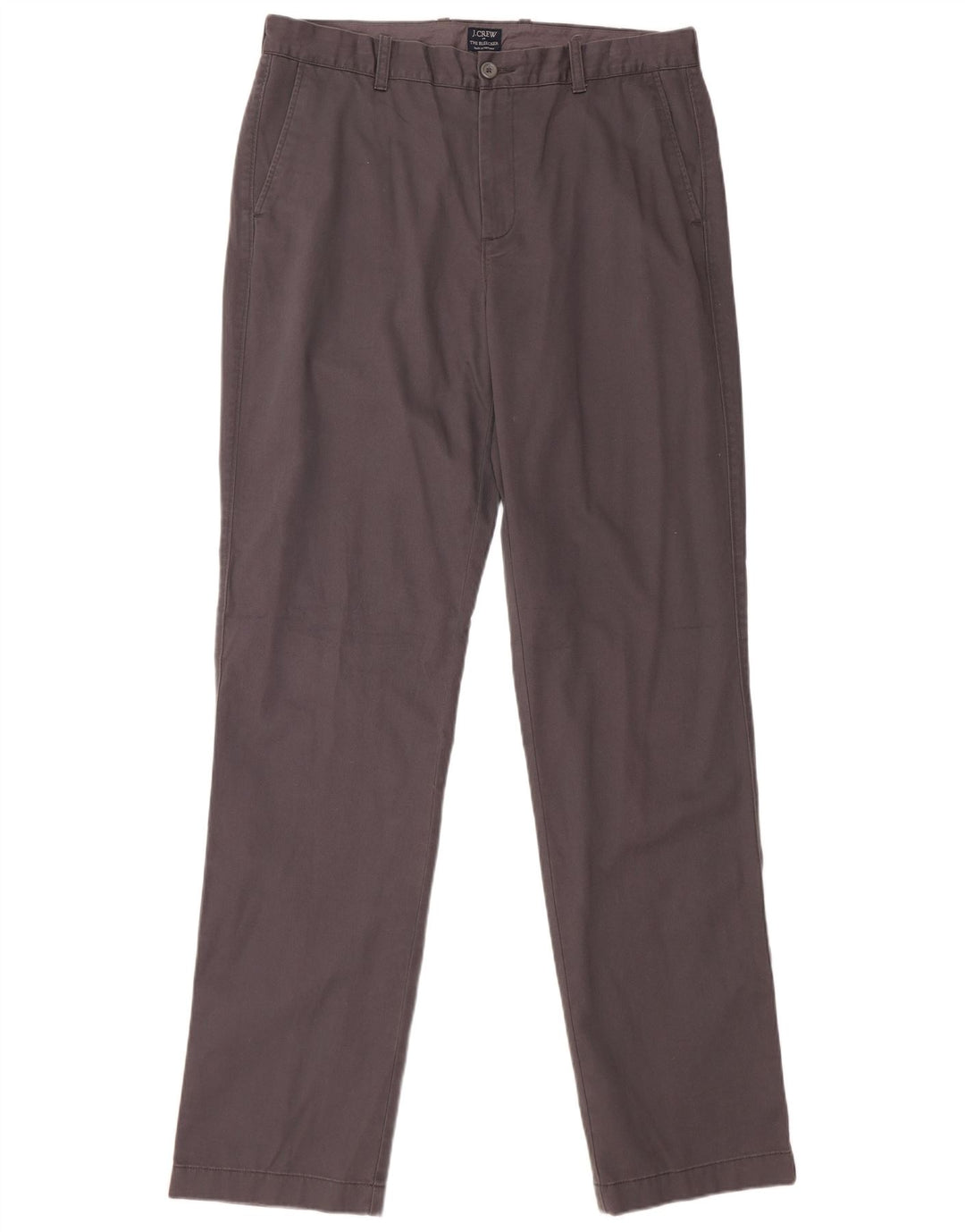 J. CREW Muške The Bleecker ravne chino hlače W34 L36 sivi pamuk