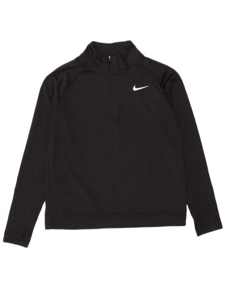 NIKE Ženska trenirka Dri Fit Zip Neck Top UK 10 Small Black
