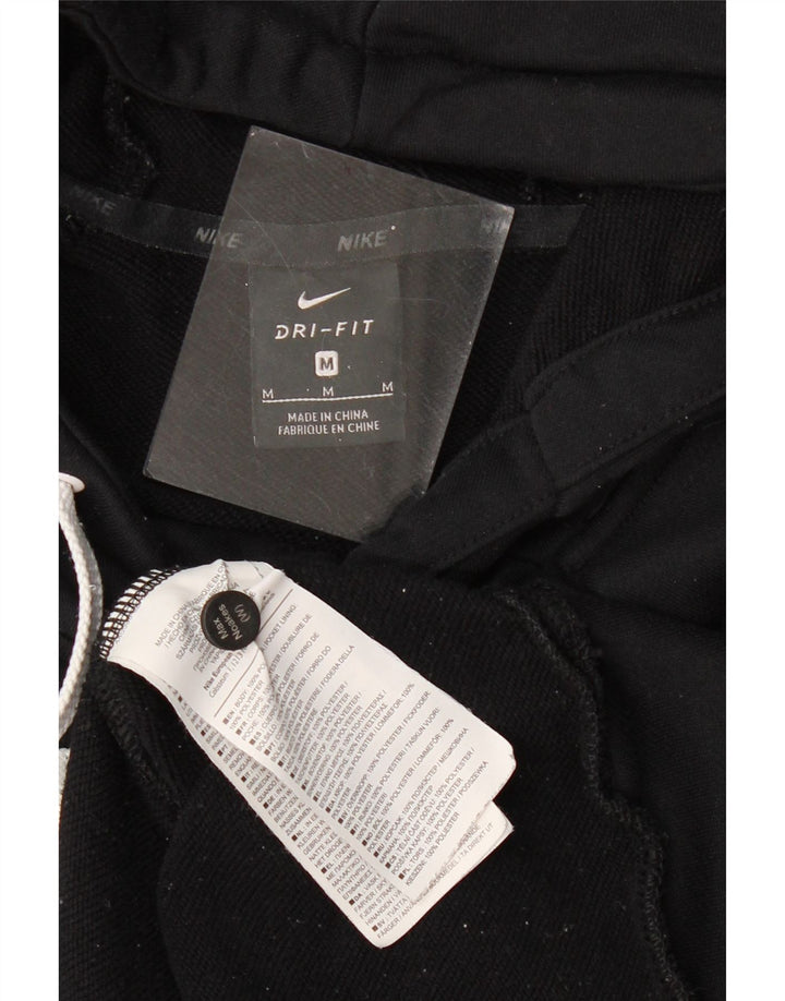 Nike Dri Fit grafički džemper s kapuljačom Srednji crni poliester