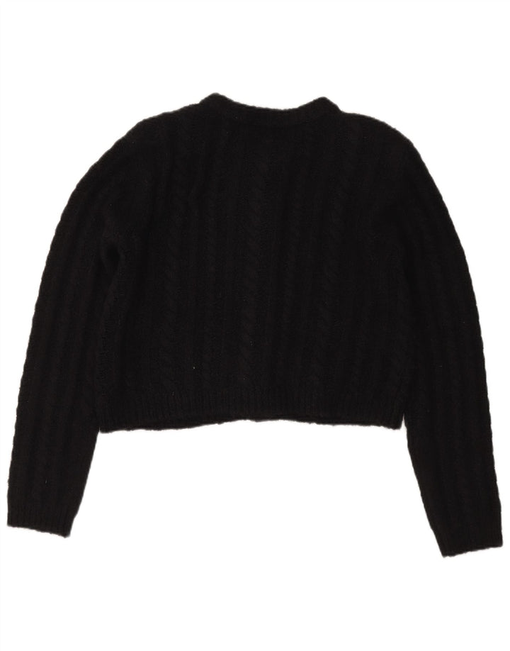 Massimo Dutti ženski kratki kardigan pulover UK 10 Small Black