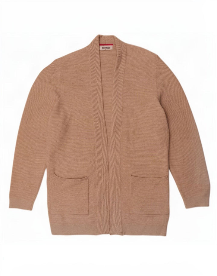 Bijeli ženski otvoreni kardigan pulover UK 10 Small Beige