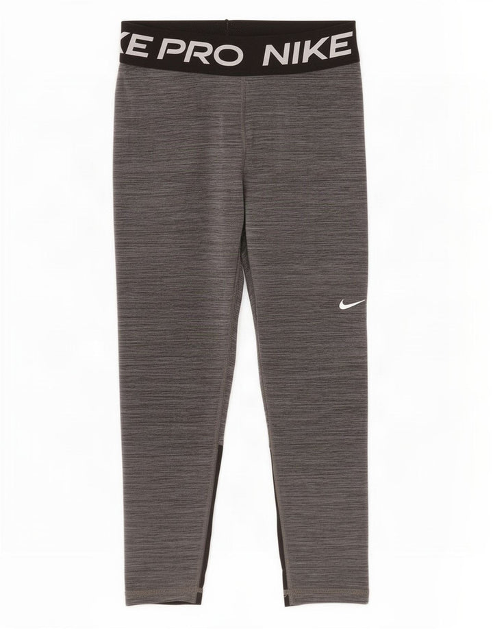 Nike ženske Graphic Capri tajice UK 8 male sive poliesterske blokove