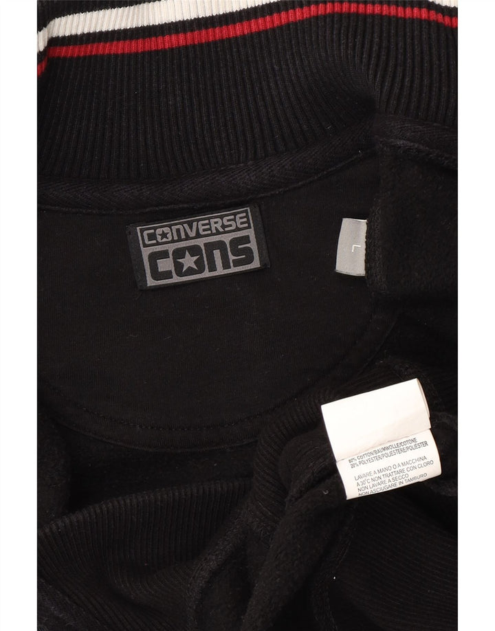 CONVERSE Womens Tracksuit Top Jacket UK 16 Large Black Cotton Vintage Converse and Second-Hand Converse from Messina Hembry 