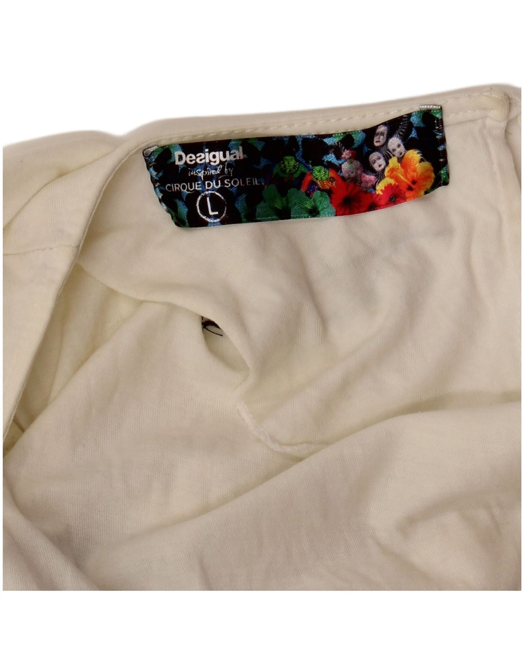 DESIGUAL ženski Cirque Du Soleil grafički prsluk UK 14 Veliki bijeli