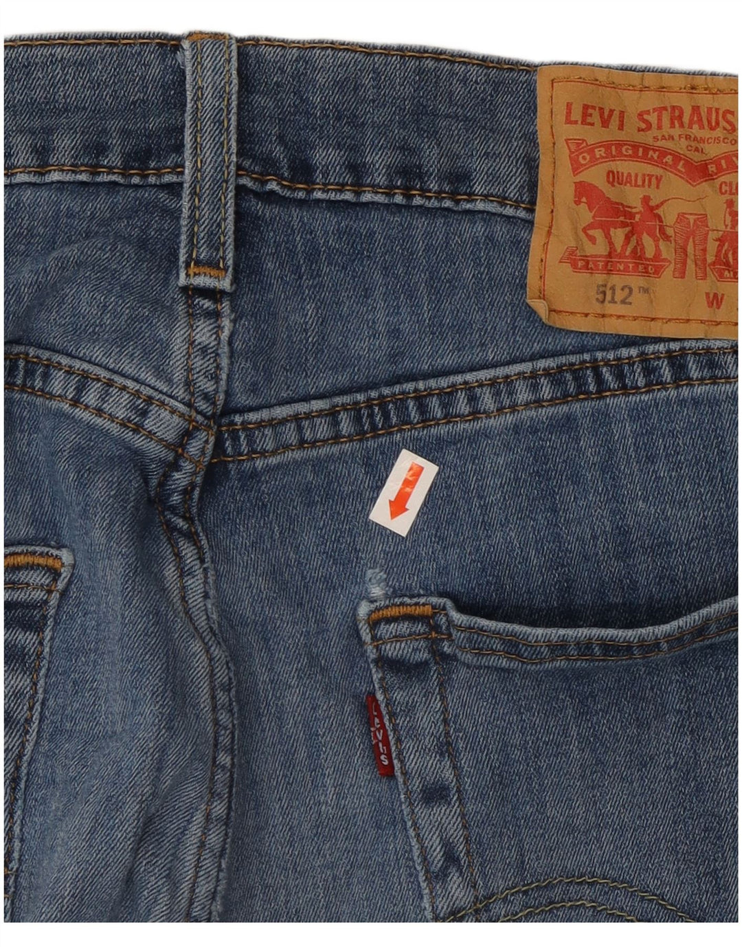 LEVI'S muške 512 uske sužene traperice W31 L28 plavi pamuk