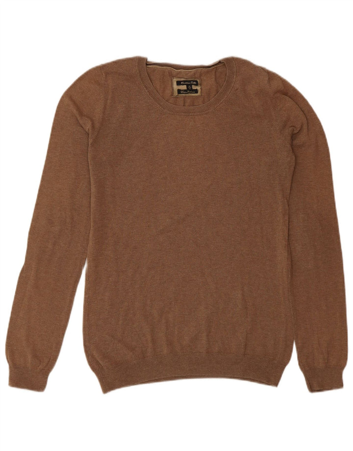 Ženski džemper s okruglim izrezom Massimo Dutti UK 12 Srednje smeđa
