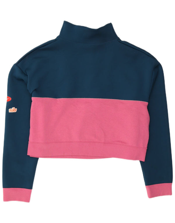 Nike Ženska trenirka s grafičkim motivima UK 16 Large Navy Blue Colourblock
