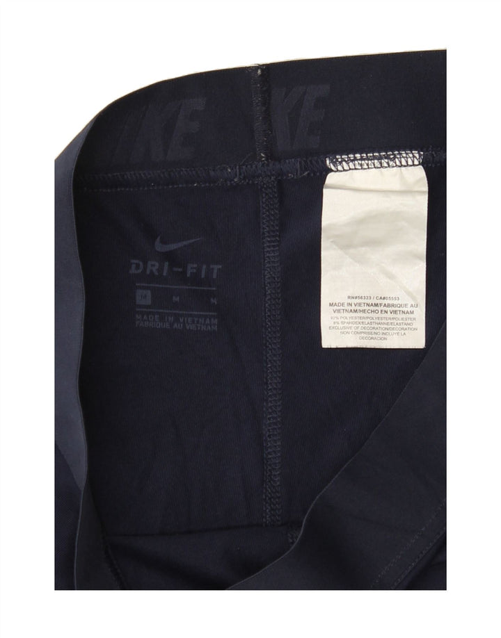 NIKE Womens Dri Fit Sport Shorts UK 12 Medium  Navy Blue Polyester Vintage Nike and Second-Hand Nike from Messina Hembry 