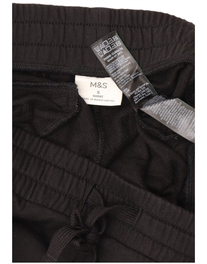 MARKS & SPENCER Mens Tracksuit Trousers Small  Black Cotton