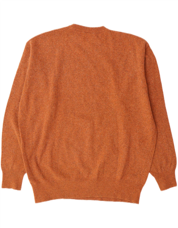 Lacoste muški džemper s okruglim izrezom, veličina 6 XL, smeđa janjeća vuna