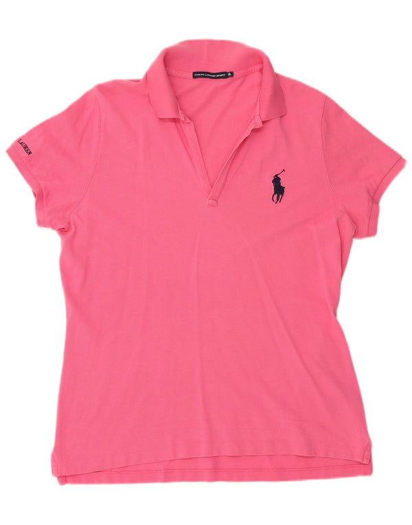 RALPH LAUREN Ženska polo majica UK 18 XL, ružičasti pamuk