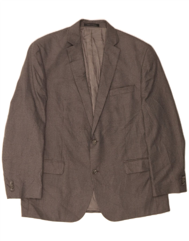 MICHAEL KORS Mens 2 Button Blazer Jacket UK 44 2XL Grey Houndstooth Vintage Michael Kors and Second-Hand Michael Kors from Messina Hembry 