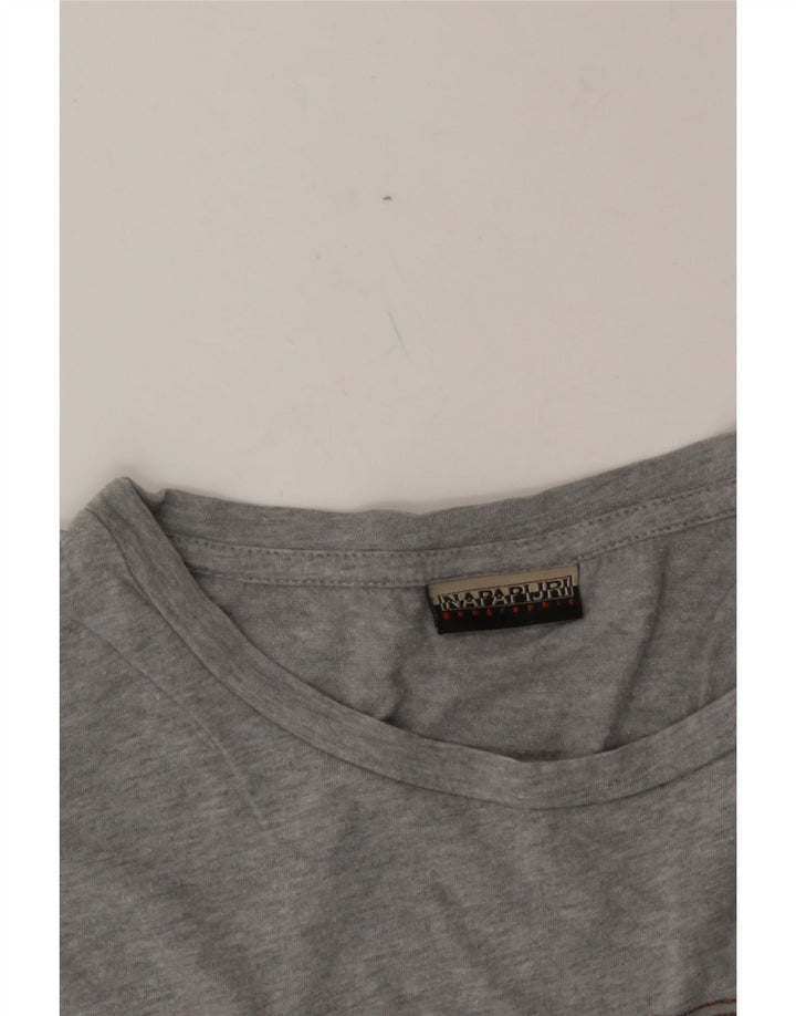 NAPAPIJRI Womens Graphic Vest Top UK 16 Large Grey Vintage Napapijri and Second-Hand Napapijri from Messina Hembry 
