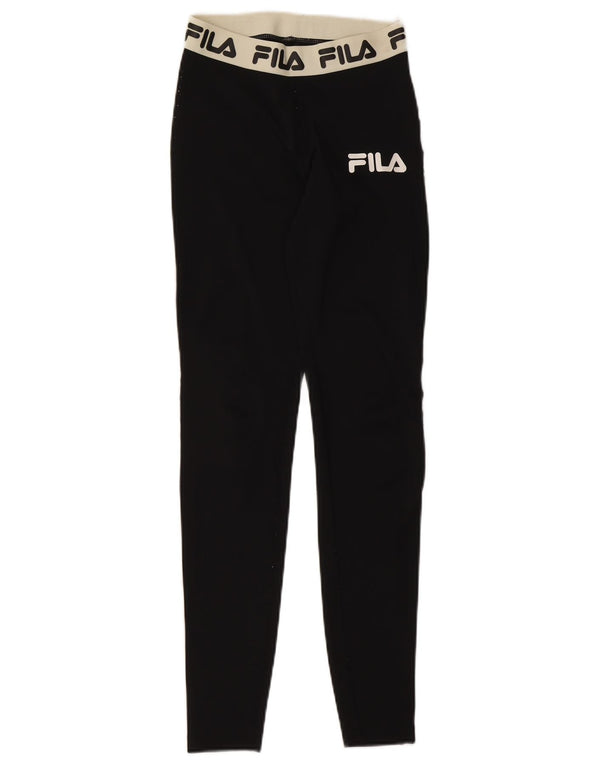 Fila ženske grafičke tajice UK 4 XS crni poliester u boji