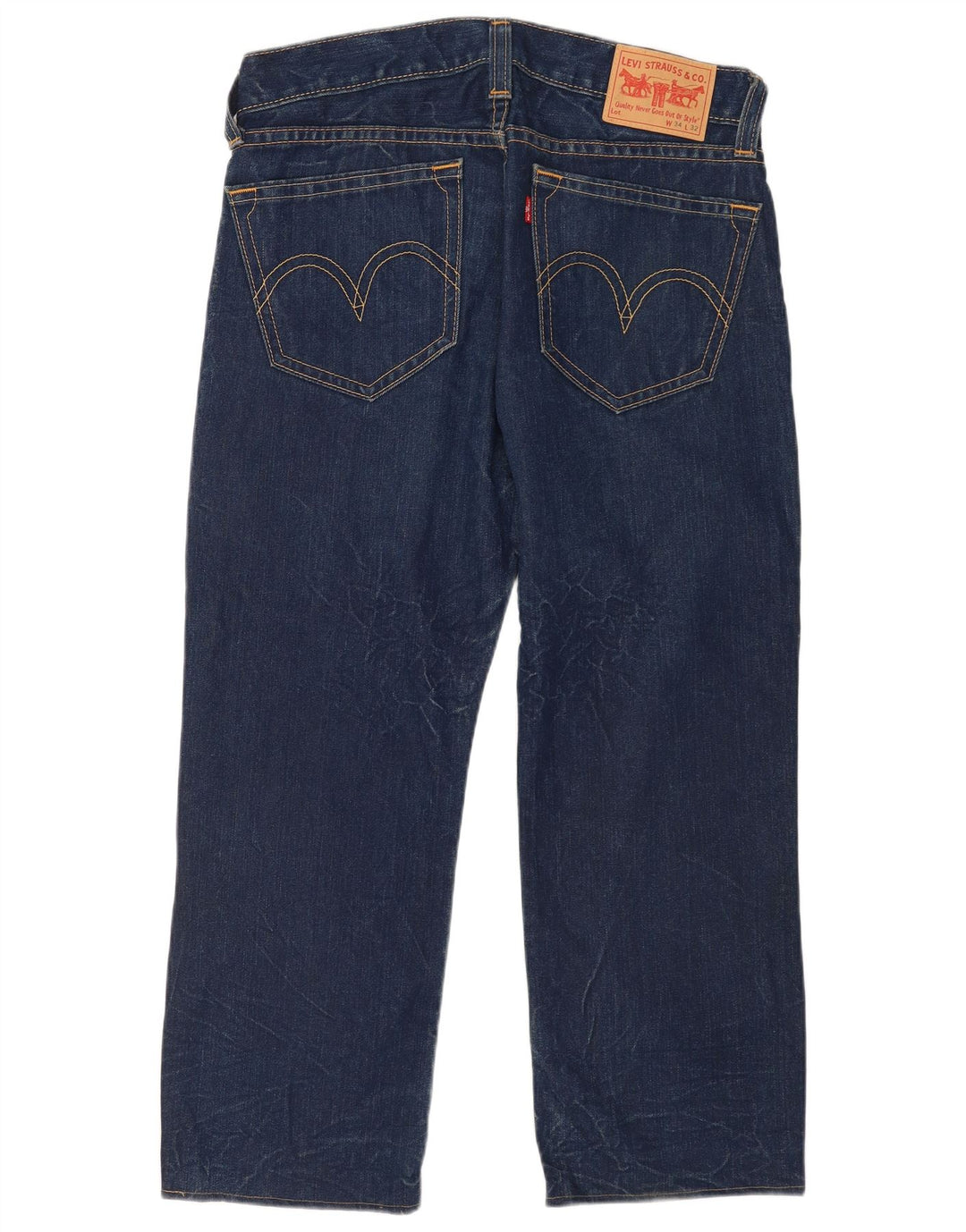 Levi's muške široke traperice W34 L27 tamnoplavi pamuk