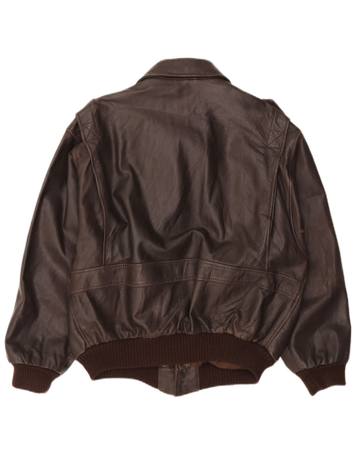 Vintage muška kožna jakna UK 42 XL smeđa