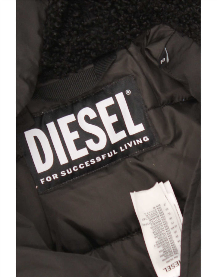 Diesel ženska jakna parka s kapuljačom UK 10 mala crna poliester