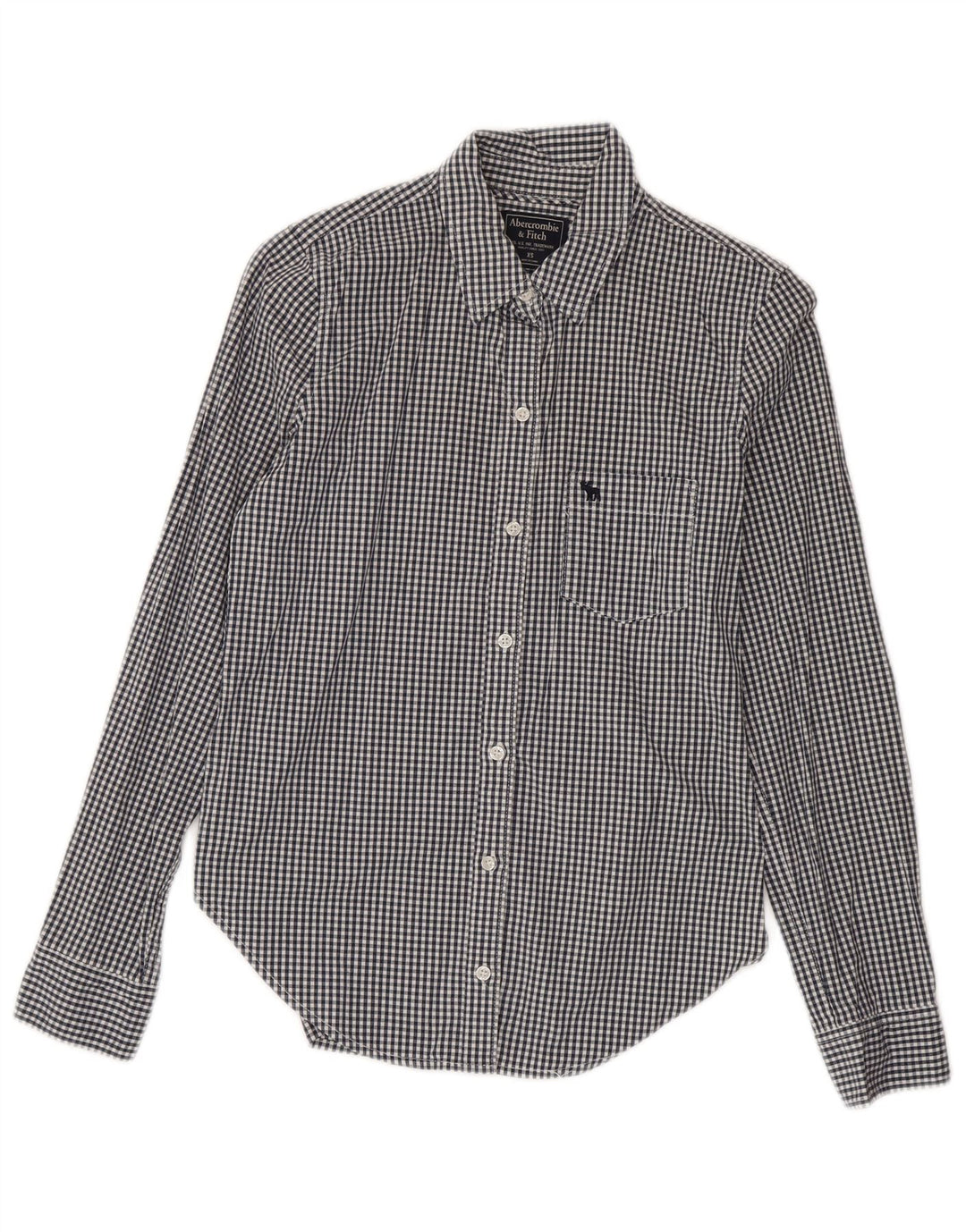 ABERCROMBIE & FITCH Ženska košulja UK 6 XS tamnoplava Gingham
