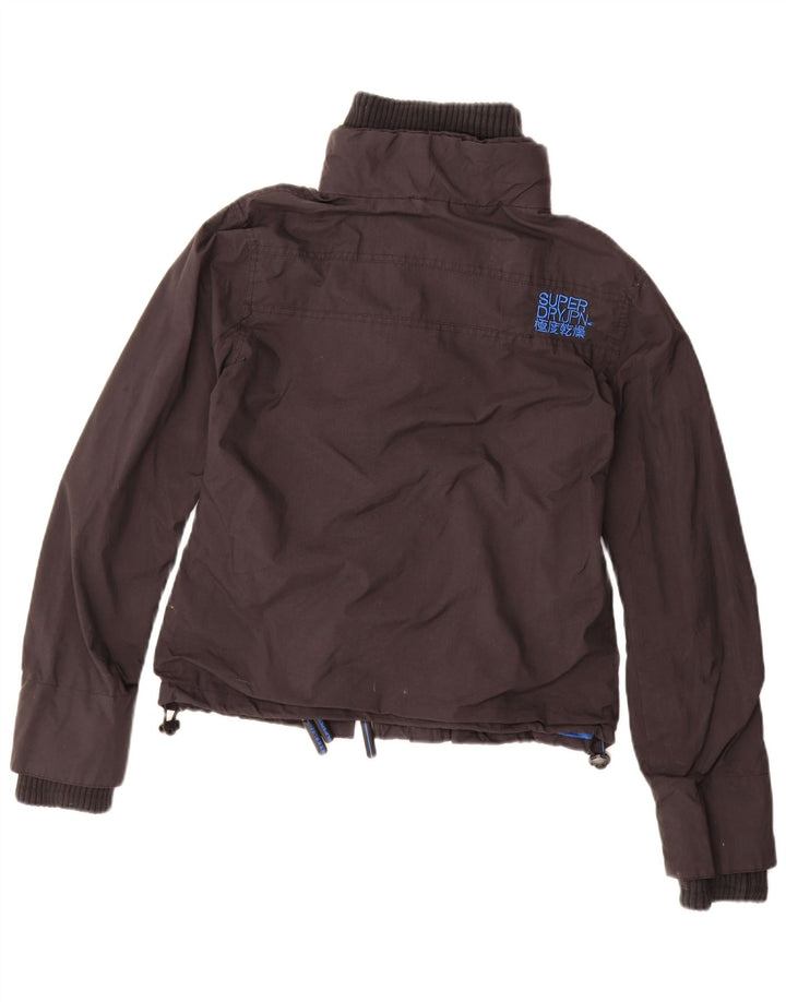 SUPERDRY ženska kišna jakna s grafičkim motivima UK 16 Veliki crni najlon