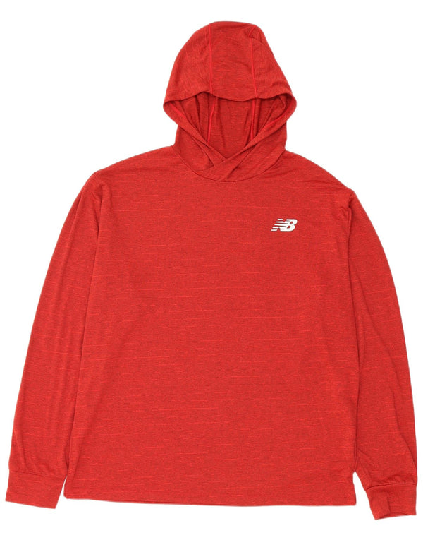 New Balance Ženska majica s kapuljačom UK 14 srednje crvene boje od poliestera