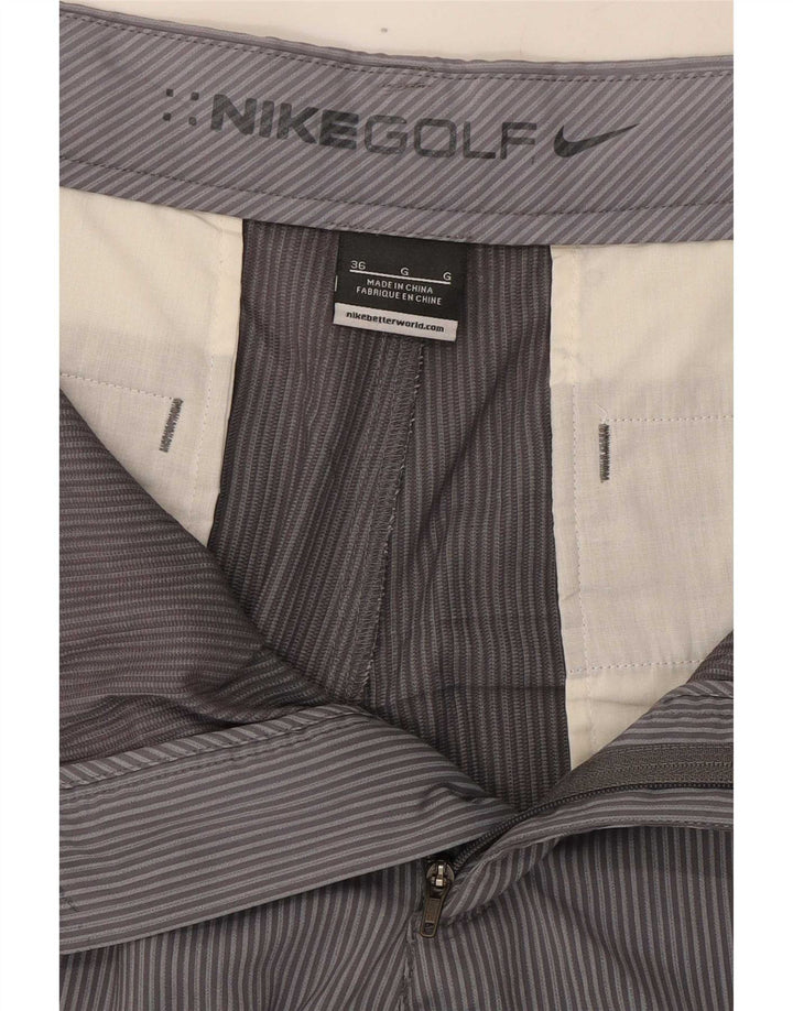 Nike muške kratke chino hlače za golf W36 velike sive pruge od poliestera