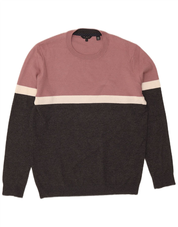 Ted Baker, muški džemper s okruglim izrezom, veličina 3 srednje crne boje