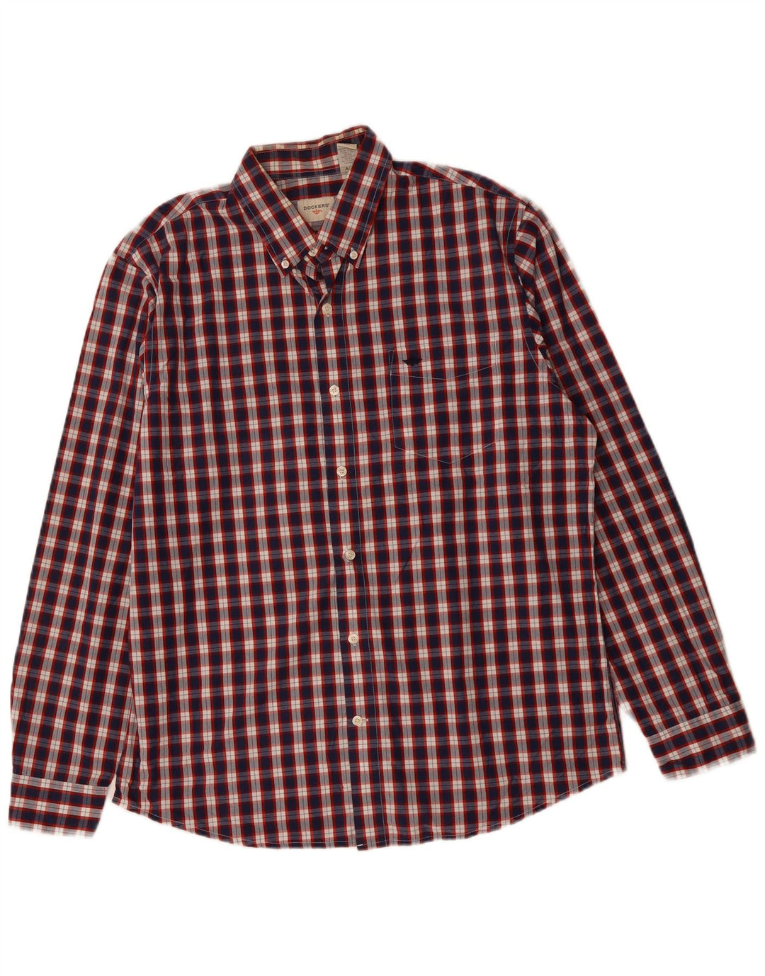 DOCKERS Velika muška košulja tamnoplava karirana pamuk