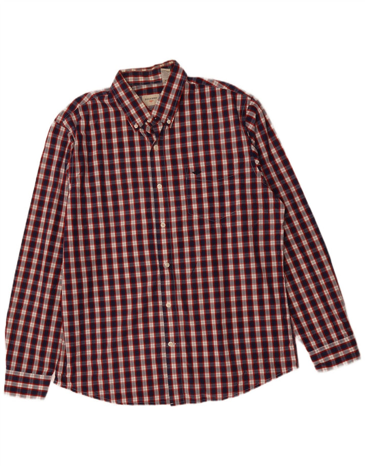 DOCKERS Velika muška košulja tamnoplava karirana pamuk