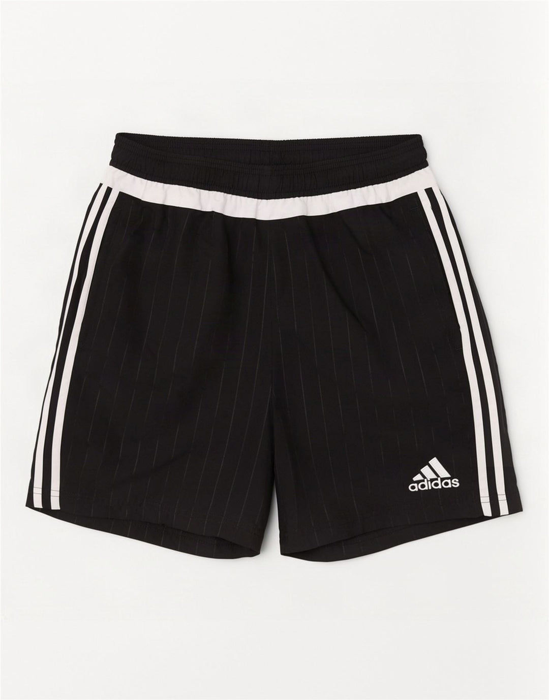 Adidas muške sportske kratke hlače srednje crne pruge od poliestera