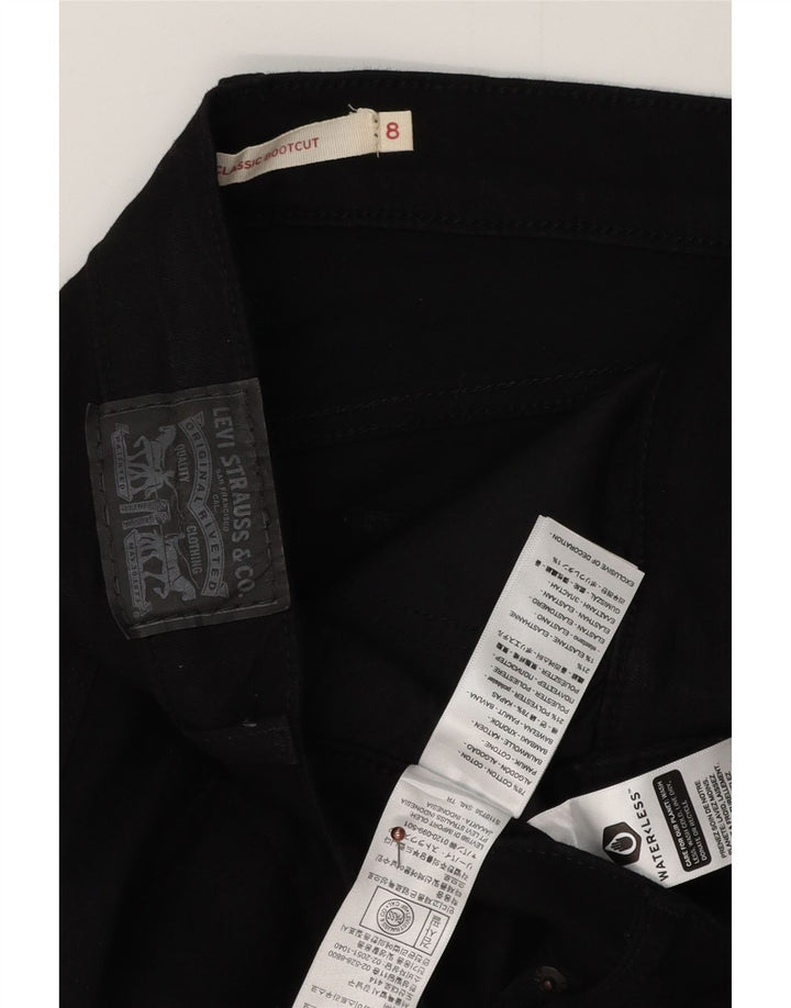 LEVI'S ženske traperice s klasičnim bootcutom US 8 srednje W30 L29 crni pamuk