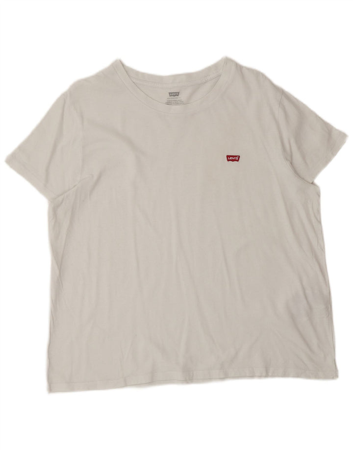 Levi's ženska majica kratkih rukava UK 16 Veliki bijeli pamuk