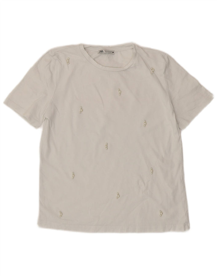 ZARA ženska majica kratkih rukava UK 8 Small White