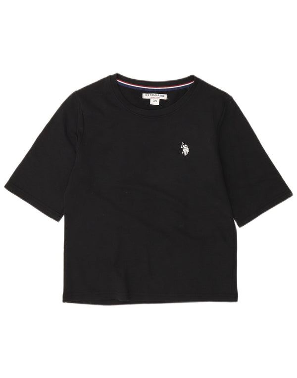 U.S. Polo Assn. Ženska skraćena majica kratkih rukava UK 6 XS crni pamuk