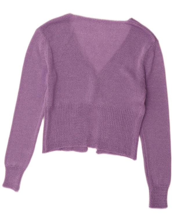 Vintage ženski bolero džemper UK 10 mali ljubičasti