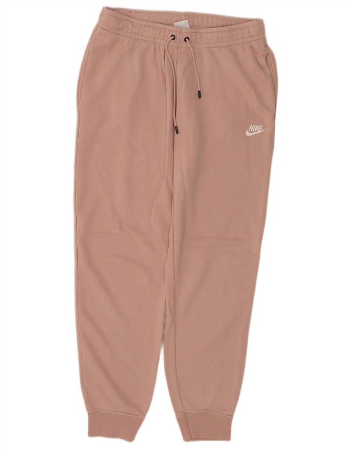 NIKE Ženska trenirka Hlače Joggers UK 14 Srednje ružičasti pamuk